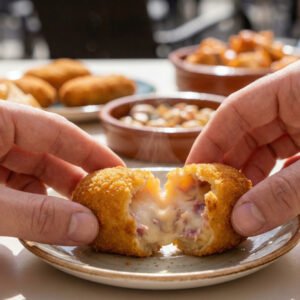 Bocata de Lomo con Queso y Pimientos